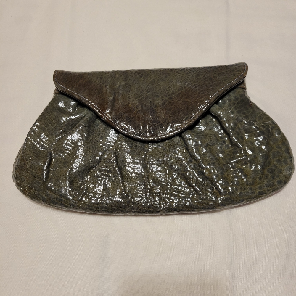 Lauren Merkin Olive Green Cluth Bag